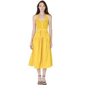 Ulla Johnson Lilith Tank Style Dress in Goldenrod 8